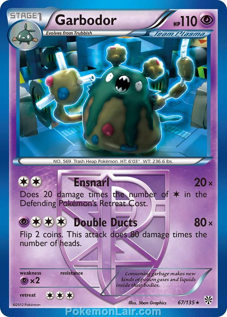 2013 Pokemon Trading Card Game Plasma Storm Price List – 67 Garbodor