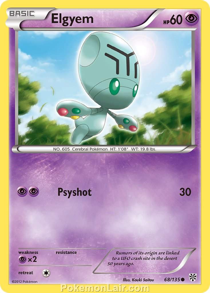 2013 Pokemon Trading Card Game Plasma Storm Price List – 68 Elgyem