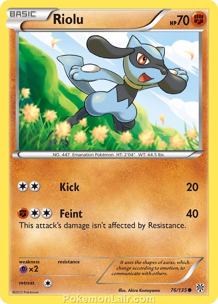 2013 Pokemon Trading Card Game Plasma Storm Price List – 76 Riolu