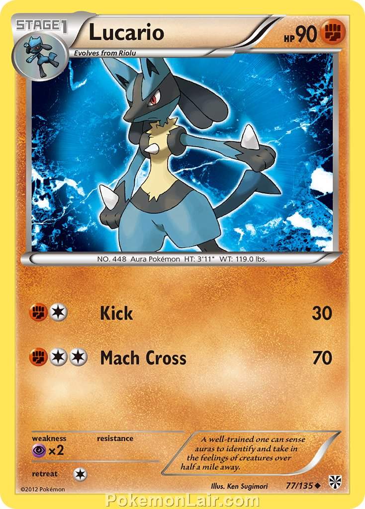 2013 Pokemon Trading Card Game Plasma Storm Price List – 77 Lucario