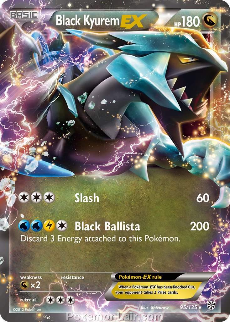 2013 Pokemon Trading Card Game Plasma Storm Price List – 95 Black Kyurem EX