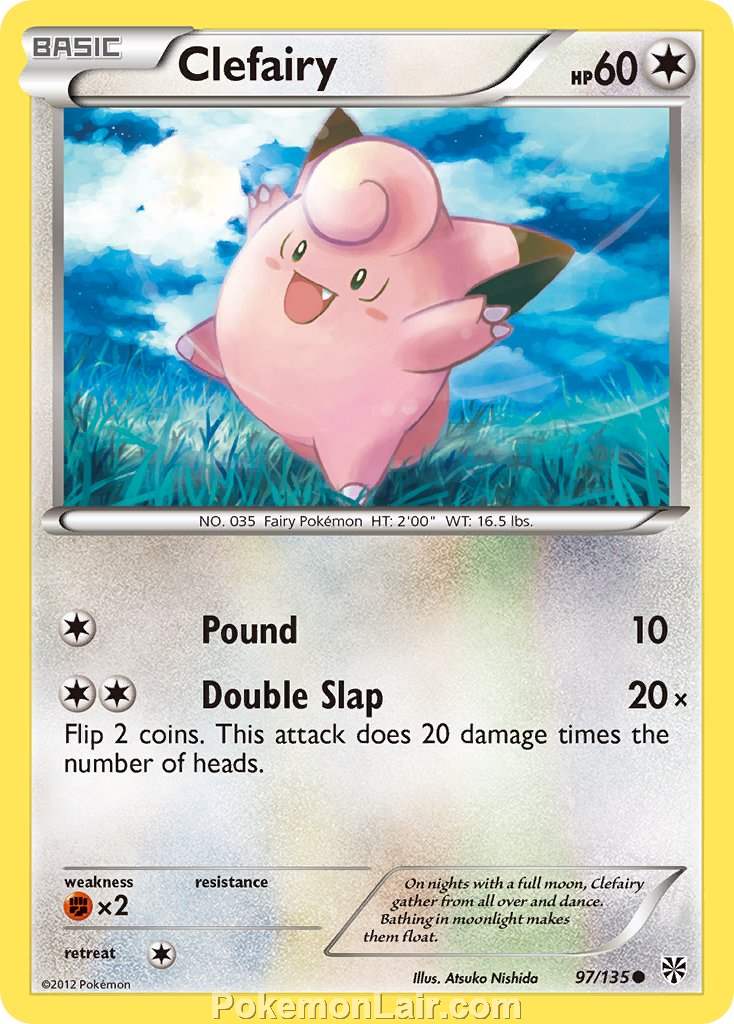 2013 Pokemon Trading Card Game Plasma Storm Price List – 97 Clefairy