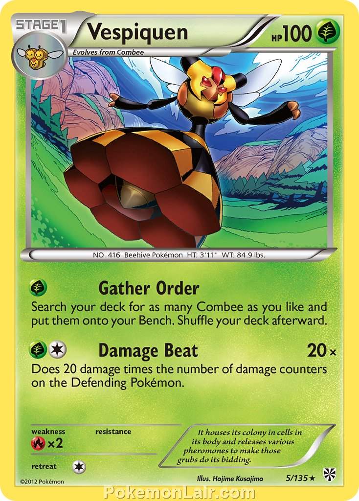 2013 Pokemon Trading Card Game Plasma Storm Set – 05 Vespiquen