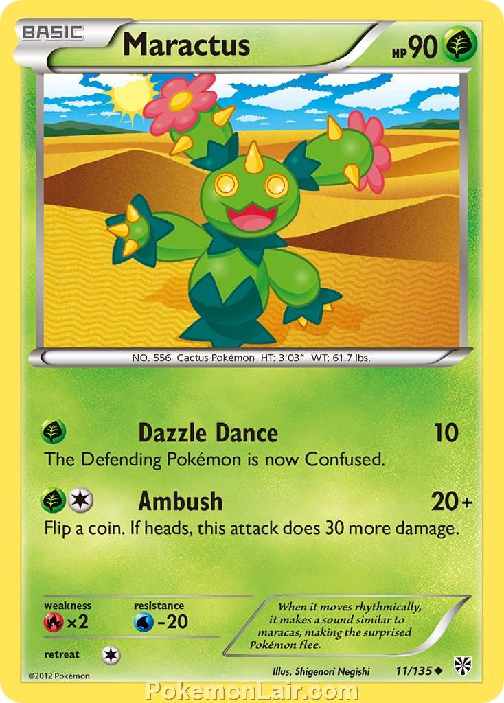 2013 Pokemon Trading Card Game Plasma Storm Set – 11 Maractus