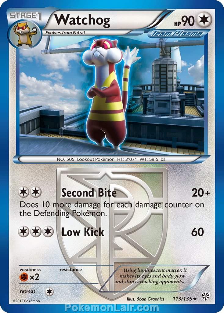 2013 Pokemon Trading Card Game Plasma Storm Set – 113 Watchog