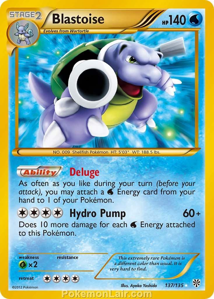 2013 Pokemon Trading Card Game Plasma Storm Set – 137 Blastoise