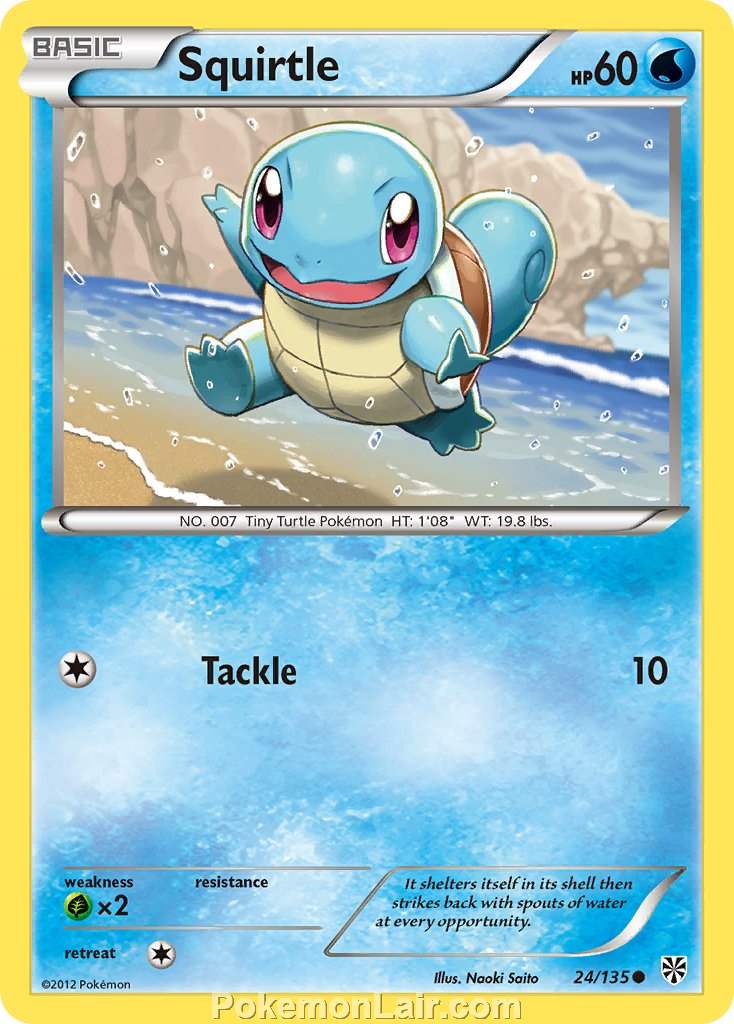 2013 Pokemon Trading Card Game Plasma Storm Set – 24 Squirtle