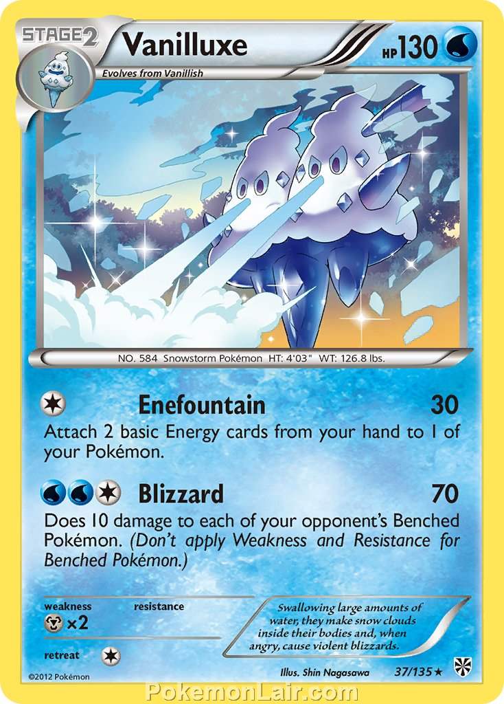 2013 Pokemon Trading Card Game Plasma Storm Set – 37 Vanilluxe