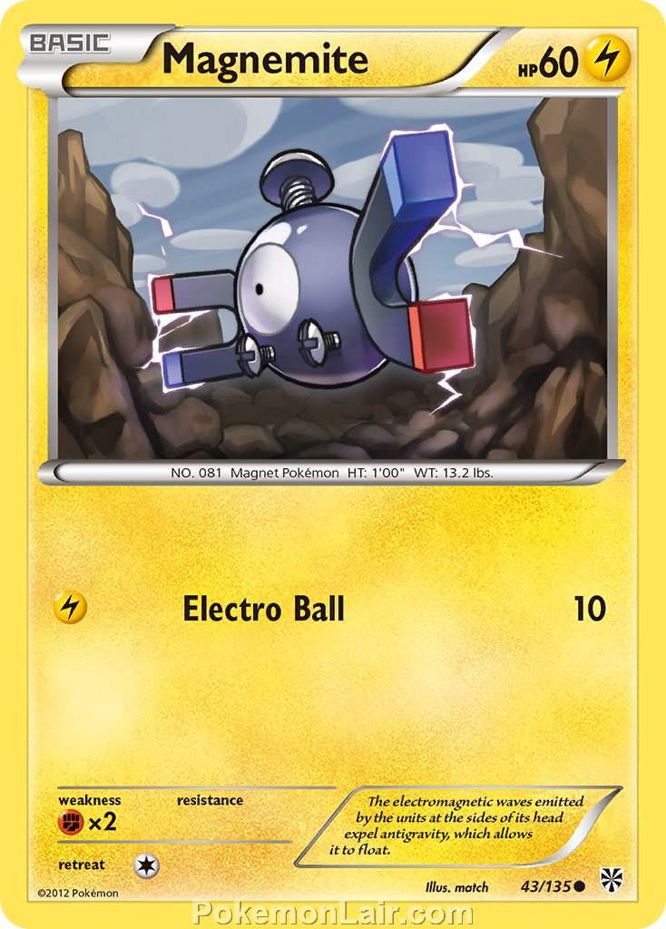 2013 Pokemon Trading Card Game Plasma Storm Set – 43 Magnemite