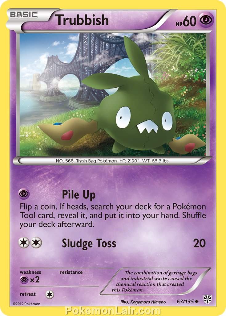 2013 Pokemon Trading Card Game Plasma Storm Set – 63 Trubbish