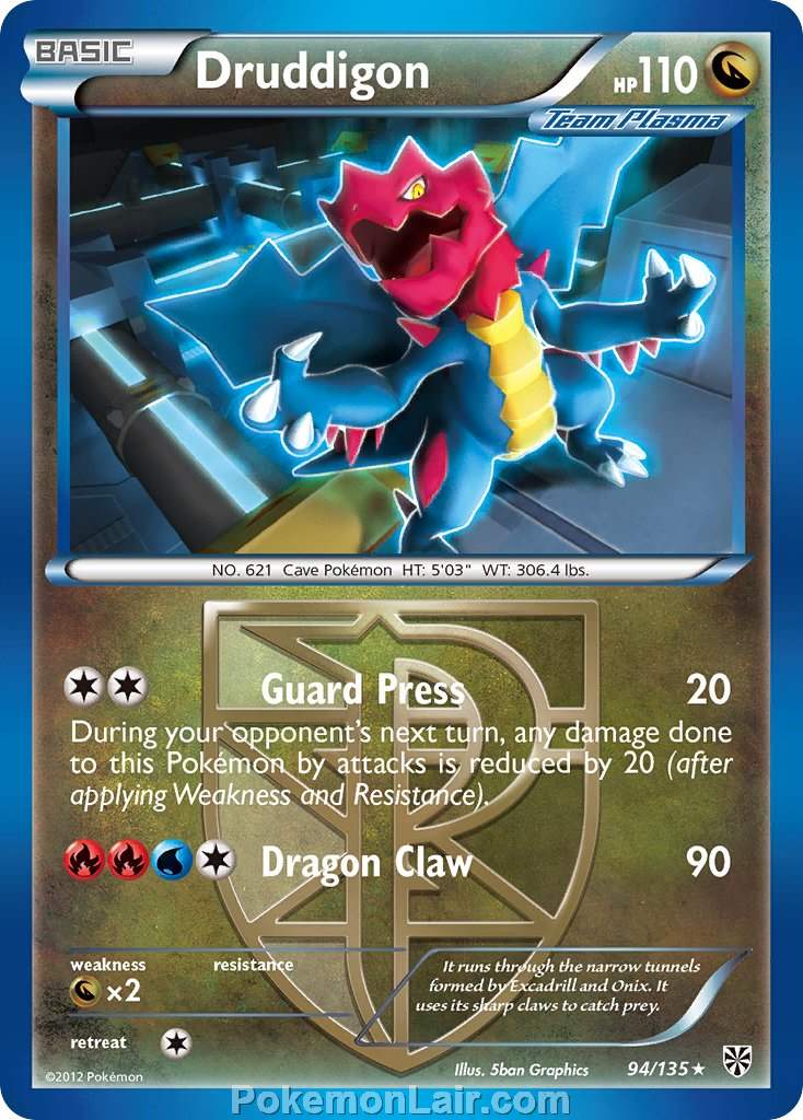 2013 Pokemon Trading Card Game Plasma Storm Set – 94 Druddigon