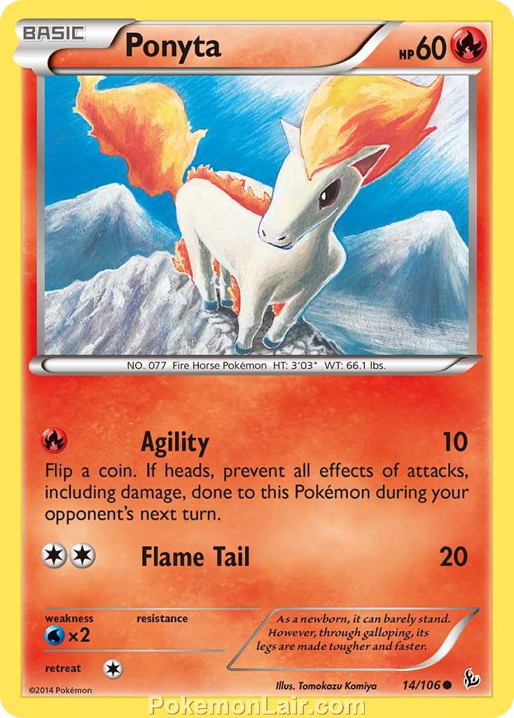 2014 Pokemon Trading Card Game Flashfire Price List – 14 Ponyta