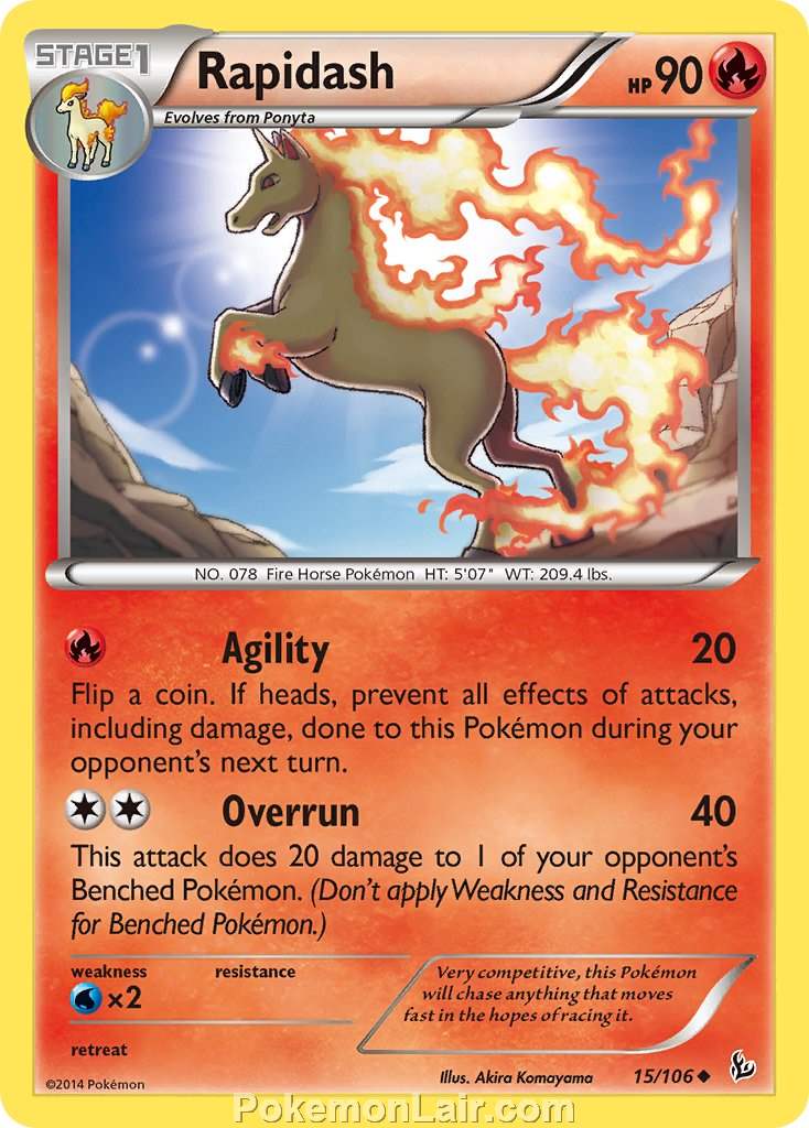 2014 Pokemon Trading Card Game Flashfire Price List – 15 Rapidash