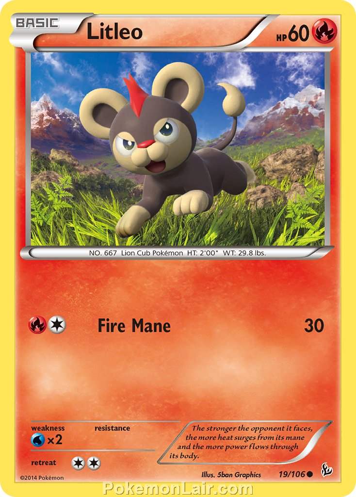 2014 Pokemon Trading Card Game Flashfire Price List – 19 Litleo