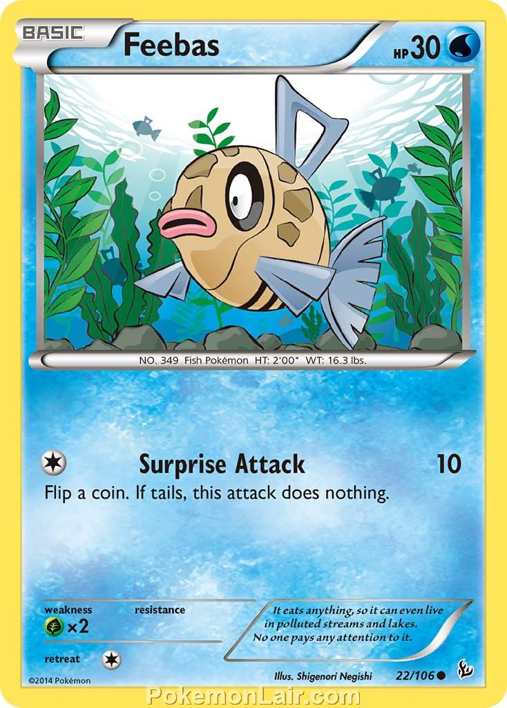 2014 Pokemon Trading Card Game Flashfire Price List – 22 Feebas