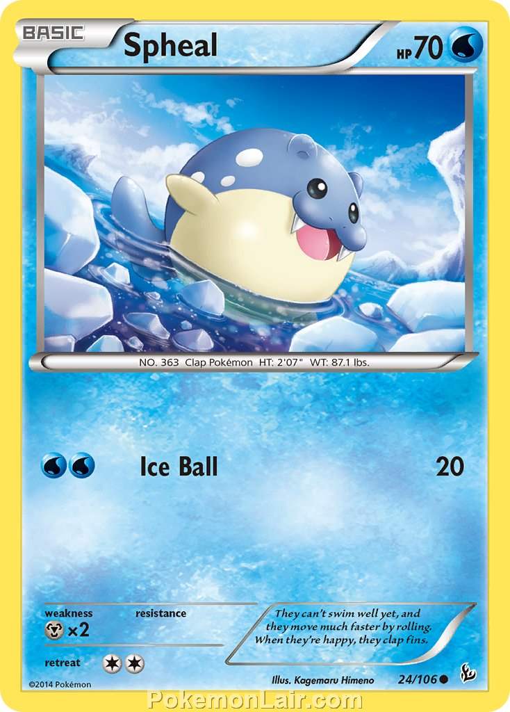 2014 Pokemon Trading Card Game Flashfire Price List – 24 Spheal