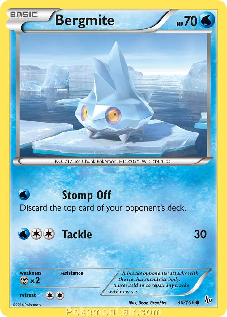 2014 Pokemon Trading Card Game Flashfire Price List – 30 Bergmite