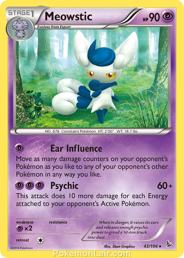 2014 Pokemon Trading Card Game Flashfire Price List – 43 Meowstic