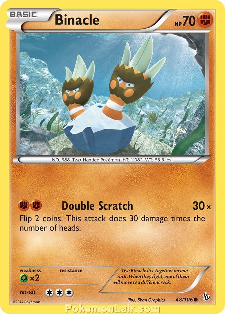 2014 Pokemon Trading Card Game Flashfire Price List – 48 Binacle