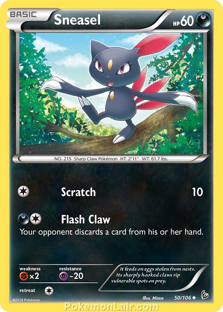 2014 Pokemon Trading Card Game Flashfire Price List – 50 Sneasel