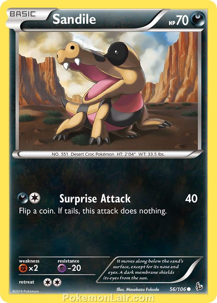 2014 Pokemon Trading Card Game Flashfire Price List – 56 Sandile