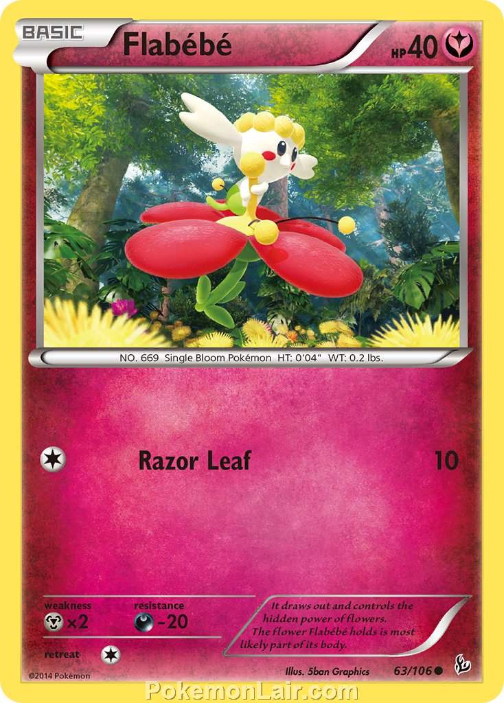 2014 Pokemon Trading Card Game Flashfire Price List – 63 Flabebe