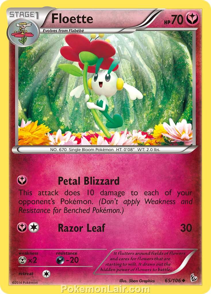 2014 Pokemon Trading Card Game Flashfire Price List – 65 Floette