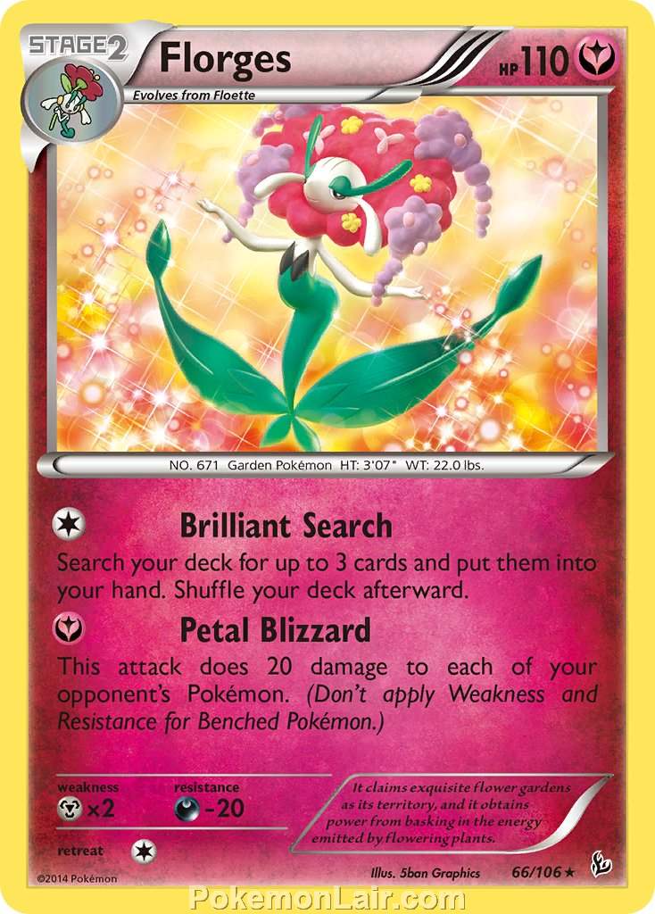 2014 Pokemon Trading Card Game Flashfire Price List – 66 Florges