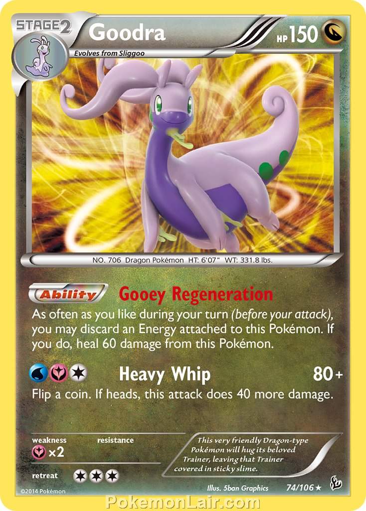 2014 Pokemon Trading Card Game Flashfire Price List – 74 Goodra