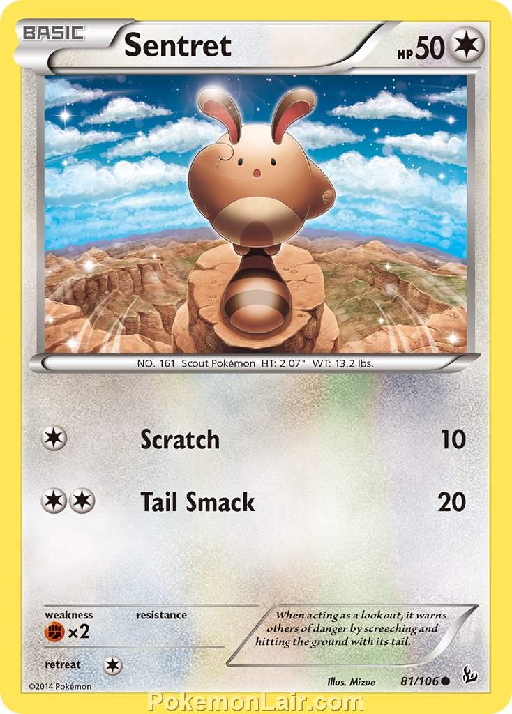 2014 Pokemon Trading Card Game Flashfire Price List – 81 Sentret