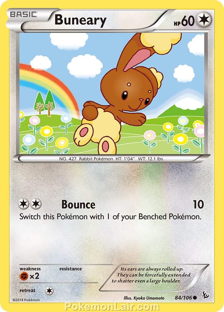 2014 Pokemon Trading Card Game Flashfire Price List – 84 Buneary