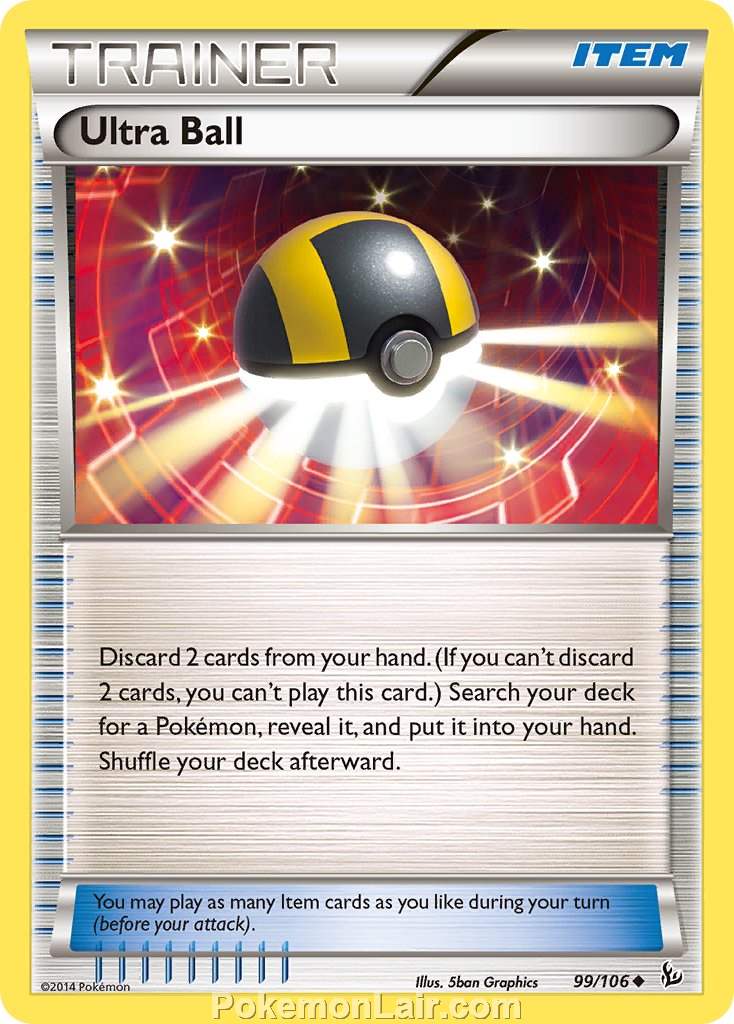 2014 Pokemon Trading Card Game Flashfire Price List – 99 Ultra Ball