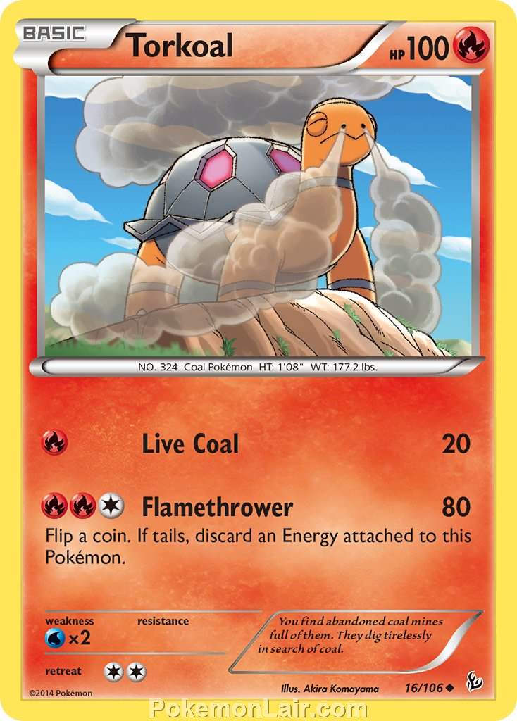 2014 Pokemon Trading Card Game Flashfire Set – 16 Torkoal