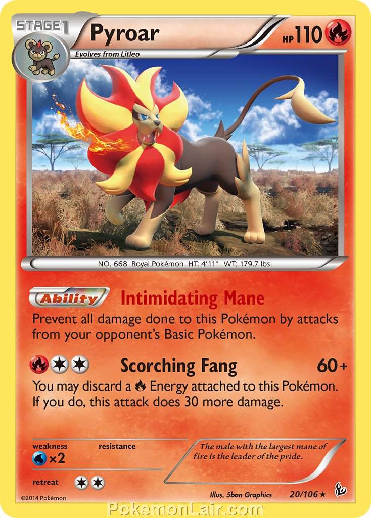 2014 Pokemon Trading Card Game Flashfire Set – 20 Pyroar