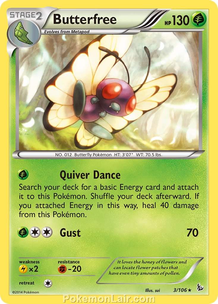 2014 Pokemon Trading Card Game Flashfire Set – 3 Butterfree