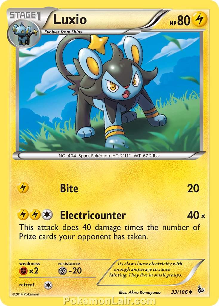 2014 Pokemon Trading Card Game Flashfire Set – 33 Luxio