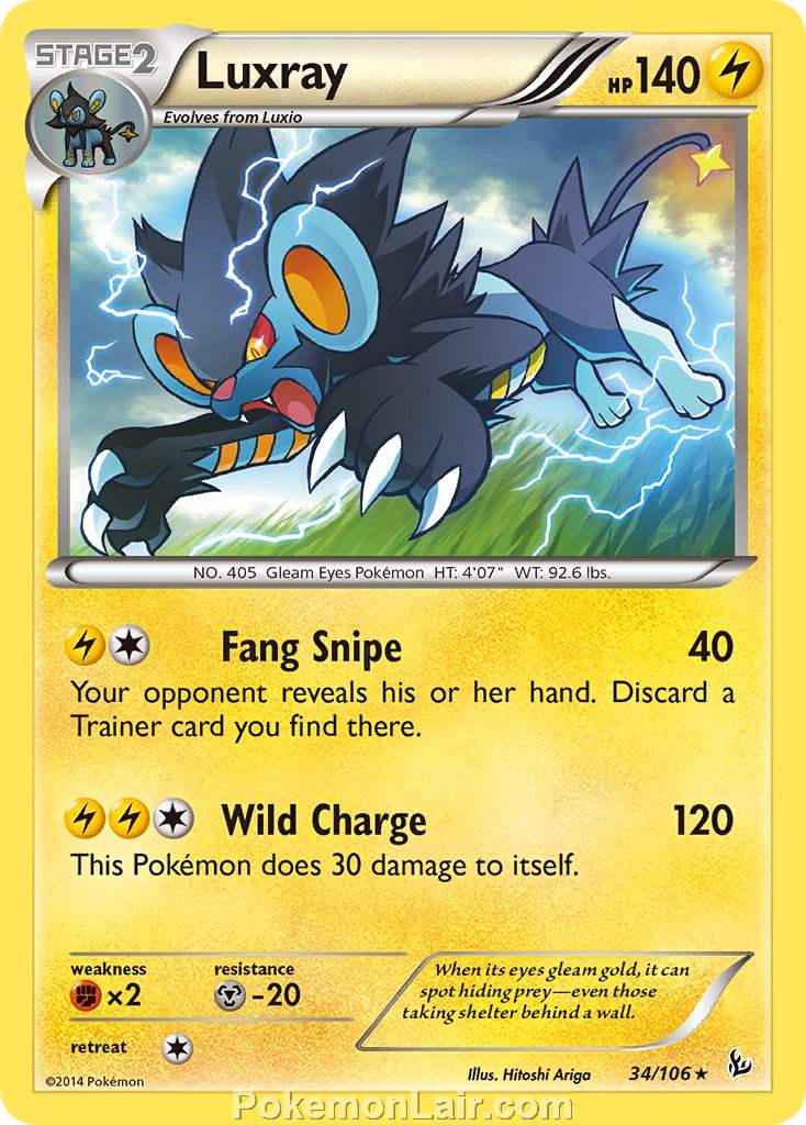 2014 Pokemon Trading Card Game Flashfire Set – 34 Luxray