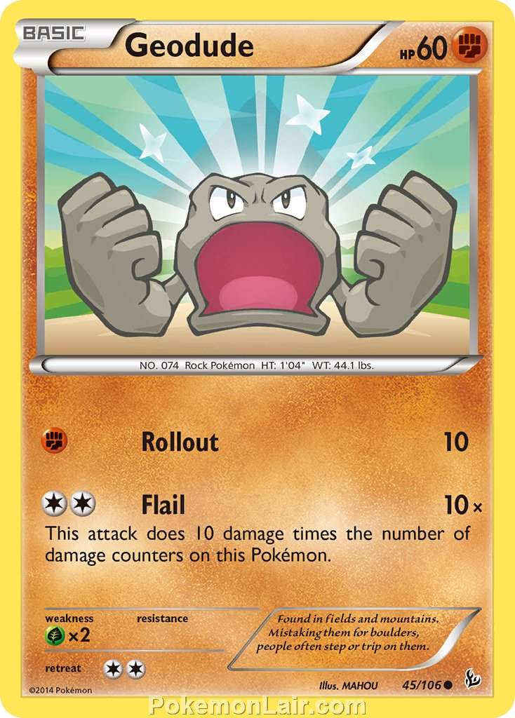 2014 Pokemon Trading Card Game Flashfire Set – 45 Geodude
