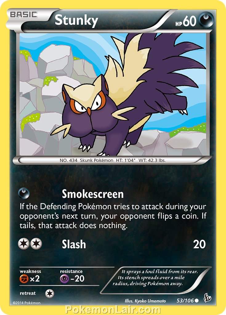 2014 Pokemon Trading Card Game Flashfire Set – 53 Stunky
