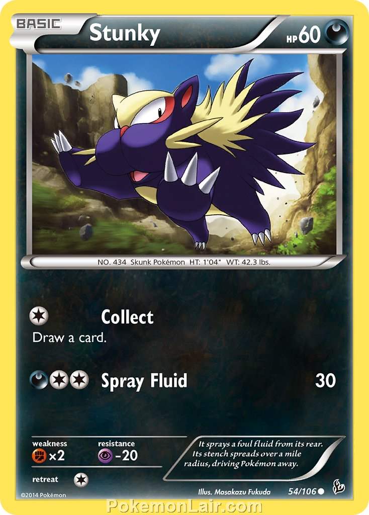 2014 Pokemon Trading Card Game Flashfire Set – 54 Stunky