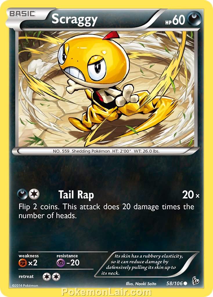 2014 Pokemon Trading Card Game Flashfire Set – 58 Scraggy