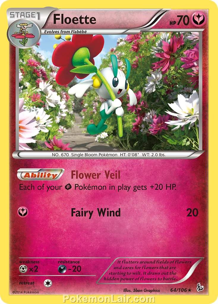 2014 Pokemon Trading Card Game Flashfire Set – 64 Floette
