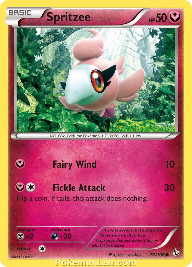 2014 Pokemon Trading Card Game Flashfire Set – 67 Spritzee