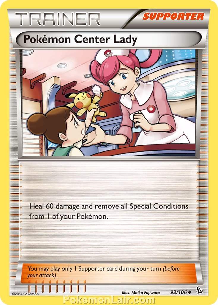 2014 Pokemon Trading Card Game Flashfire Set – 93 Pokemon Center Lady