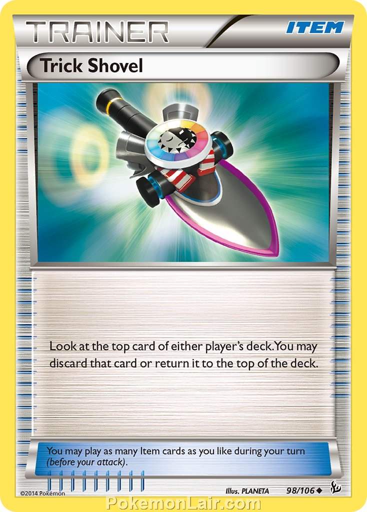2014 Pokemon Trading Card Game Flashfire Set – 98 Trick Shovel