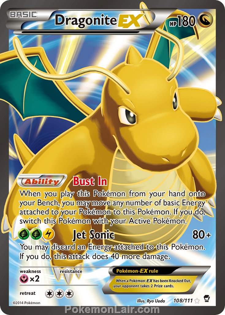 2014 Pokemon Trading Card Game Furious Fists Price List – 108 Dragonite EX