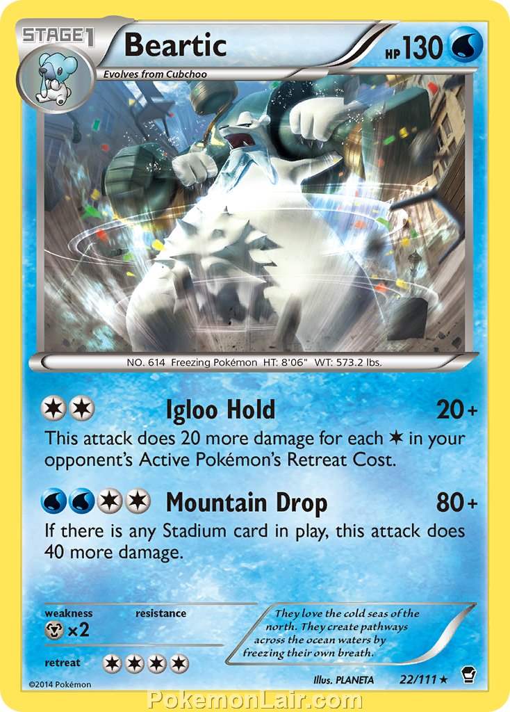 2014 Pokemon Trading Card Game Furious Fists Price List – 22 Beartic