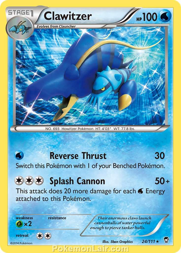 2014 Pokemon Trading Card Game Furious Fists Price List – 24 Clawitzer