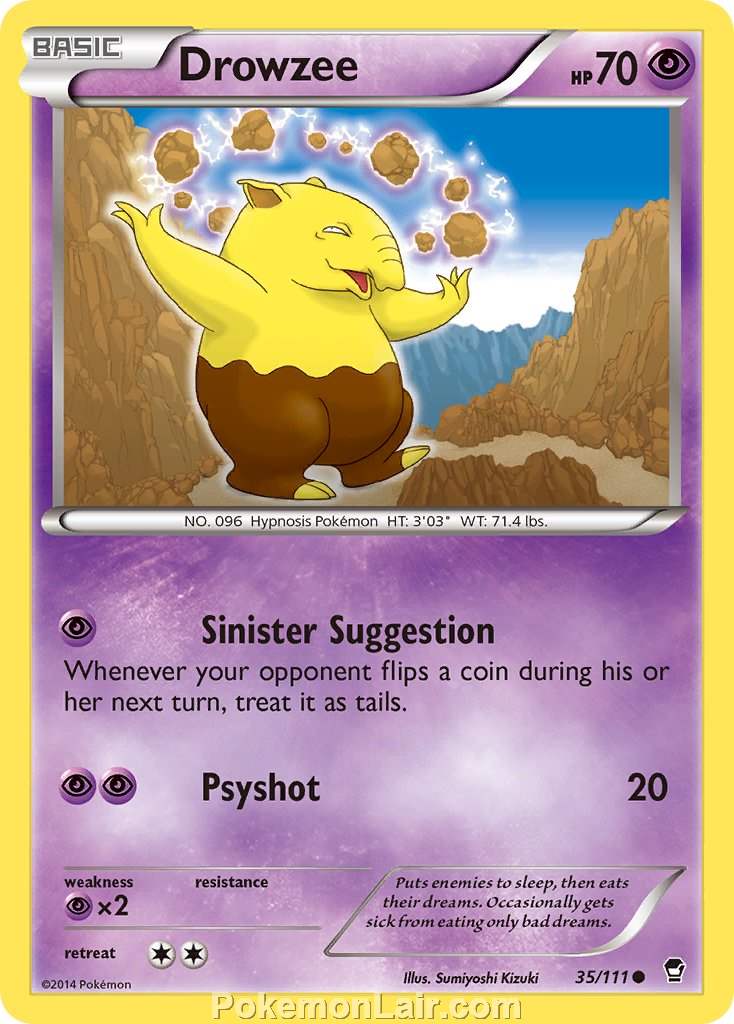 2014 Pokemon Trading Card Game Furious Fists Price List – 35 Drowzee