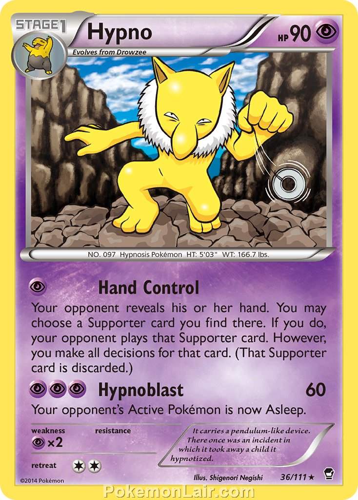 2014 Pokemon Trading Card Game Furious Fists Price List – 36 Hypno